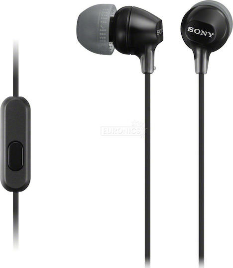 Sony MDR-EX15AP In-ear Handsfree με Βύσμα 3.5mm Μαύρο - Image 1