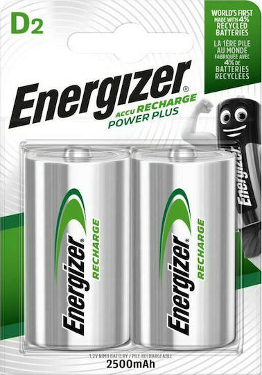 xlarge_20211118163731_energizer_power_plus_epanafortizomenes_mpataries_d_ni_mh_2500mah_1_2v_2tmch.jpeg Energizer Power Plus Επαναφορτιζόμενες Μπαταρίες D Ni-MH 2500mAh 1.2V 2τμχ - Image 1