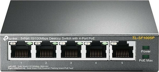 TP-LINK TL-SF1005P v1 Unmanaged L2 PoE Switch με 5 Θύρες Ethernet - Image 1