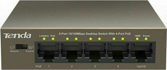 Tenda TEF1105P-4-63W Unmanaged L2 PoE+ Switch με 5 Θύρες Ethernet - Image 1