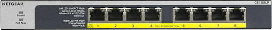 NetGear GS108LP Unmanaged L2 PoE+ Switch με 8 Θύρες Ethernet - Image 1
