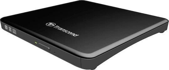 Transcend Εξωτερικός Οδηγός Εγγραφής/Ανάγνωσης CD/DVD για Laptop / Desktop Μαύρο - Image 1