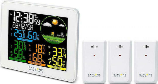Explore Scientific Ασύρματος Μετεωρολογικός Σταθμός Ψηφιακός Επίτοιχος Λευκός - Image 1