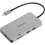 Targus USB-C Docking Station με HDMI 4K PD Ethernet και συνδεση 2 Οθονών Γκρι (DOCK423EU)