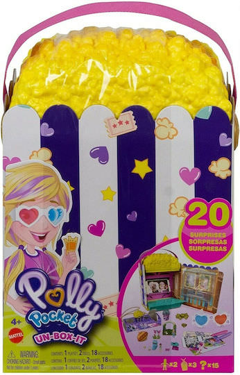 Mattel Cinema Pop Corn Set Polly Pocket 22.86εκ. (Διάφορα Σχέδια) 1τμχ - Image 1