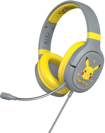 OTL Pokémon Pikachu Pro G1 Ενσύρματα Over Ear Ακουστικά Γκρι / Κίτρινα - Image 1