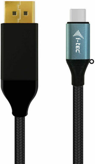 i-tec Braided USB 3.0 Cable USB-C male - DisplayPort 50W Μαύρο 2m (C31CBLDP60HZ2M) - Image 1