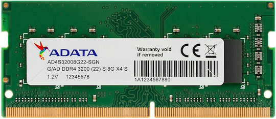 Adata Premier DDR4 με Module 1x8GB και Ταχύτητα 3200 για Laptop - Image 1