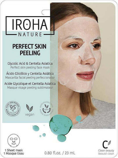 Iroha Nature Glycolic Acid Perfect Skin Peeling Μάσκα Ομορφιάς Προσώπου για Απολέπιση / Θρέψη Με Centella Asiatica 23ml - Image 1