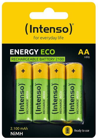 Intenso Energy Eco Επαναφορτιζόμενες Μπαταρίες AA Ni-MH 2100mAh 1.2V 4τμχ - Image 1