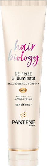 Pantene Hair Biology Defrizz Hair Biology Ful & Vibrant Illuminate Conditioner Ενυδάτωσης για Όλους τους Τύπους Μαλλιών 160ml - Image 1