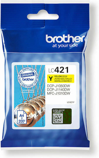 Brother LC421 Γνήσιο Μελάνι Εκτυπωτή InkJet Κίτρινο (LC-421Y) - Image 1
