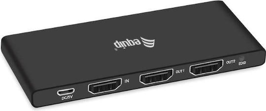 Equip 2.0 2 Port Ultra Slim 4K/60Hz HDMI Splitter 332716 - Image 1