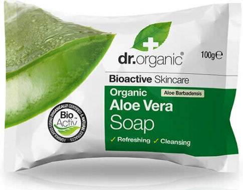 Dr.Organic Organic Aloe Vera Soap Μπάρα Σαπουνιού 100gr - Image 1