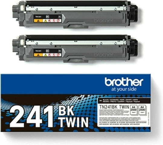 Brother 241 Γνήσιο Multipack Toner Laser Εκτυπωτή Μαύρο 2τμχ (TN-241BKTWIN) - Image 1