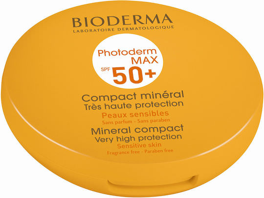 Bioderma Photoderm Max Compact Mineral Αδιάβροχη Αντηλιακή Πούδρα Προσώπου SPF50 με Χρώμα Dore 10gr - Image 1