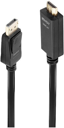 Lindy Cable DisplayPort male - HDMI male 2m Μαύρο (36922) - Image 1