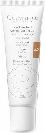 Eau Thermale Avène Couvrance Liquid Foundation SPF20 5.0 Dore Golden 30ml - Image 1