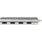 StarTech USB 3.0 Hub 4 Θυρών με σύνδεση USB-A Ασημί - Image 3