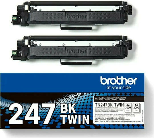 Brother TN-247BK Γνήσιο Multipack Toner Laser Εκτυπωτή Μαύρο High Yield 2τμχ TN-247BKTWIN - Image 1
