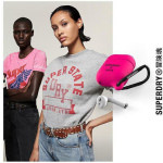 Superdry Θήκη Σιλικόνης με Γάντζο σε Ροζ χρώμα για Apple AirPods 1 / AirPods 2 - Image 4