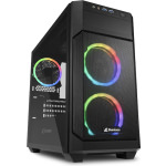 Sharkoon V1000 RGB Gaming Mini Tower Κουτί Υπολογιστή με Πλαϊνό Παράθυρο Μαύρο