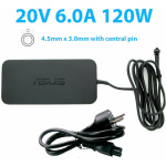 Asus Φορτιστής Laptop 120W 20V 6A με Αποσπώμενο Καλώδιο Τροφοδοσίας
