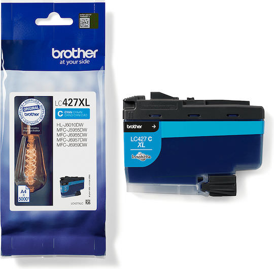 Brother LC427XL Γνήσιο Μελάνι Εκτυπωτή InkJet Κυανό (LC-427XLC) - Image 1