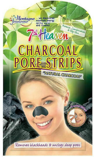 Montagne Jeunesse Nose Pore Strips Nose Strips Προσώπου για Καθαρισμό με Ενεργό Άνθρακα 3τμχ - Image 1