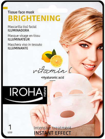 Iroha Nature Tissue Sheet Μάσκα Προσώπου για Λάμψη Με Νιασιναμίδη 20ml - Image 1