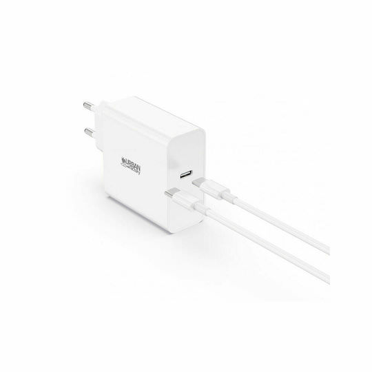 Urban Factory Φορτιστής Χωρίς Καλώδιο με Θύρα USB-C 65W Λευκός (PSC65UF) - Image 1