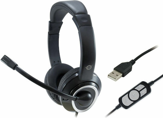 Conceptronic On Ear Multimedia Ακουστικά με μικροφωνο και σύνδεση USB-A - Image 1