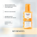 Eucerin Sun Transparent Sensitive Protect Αδιάβροχη Αντηλιακή Λοσιόν για το Σώμα SPF50 σε Spray 200ml - Image 2
