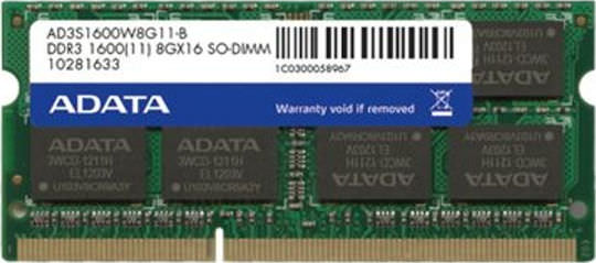 Adata DDR3L με Module 1x8GB και Ταχύτητα 1600 για Laptop - Image 1