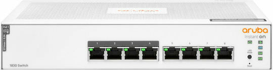 HP Aruba Instant On 1830 Managed L2 PoE+ Switch με 8 Θύρες Gigabit (1Gbps) Ethernet - Image 1