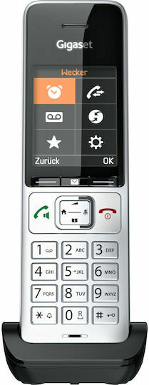 Gigaset Comfort 500HX Ασύρματο Τηλέφωνο με Ελληνικό Μενού Ασημί - Image 1