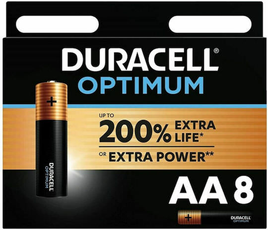 Duracell Optimum Αλκαλικές Μπαταρίες AA 1.5V 8τμχ - Image 1
