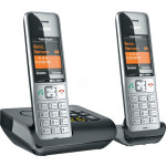 Gigaset Comfort 500A Ασύρματο Τηλέφωνο Duo με Ελληνικό Μενού Silver/Black - Image 2