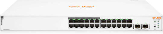 Aruba Instant On 1830 24G 12p Class4 PoE 2SFP 195W Managed L2 / L3 PoE+ Switch με 24 Θύρες Gigabit (1Gbps) Ethernet και 2 SFP Θύρες - Image 1