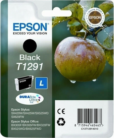 Epson T1291L Γνήσιο Μελάνι Εκτυπωτή InkJet Μαύρο (C13T12914010 C13T12914011 C13T12914012) - Image 1
