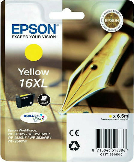 Epson 16XL Γνήσιο Μελάνι Εκτυπωτή InkJet Κίτρινο (C13T16344010 C13T16344012) - Image 1