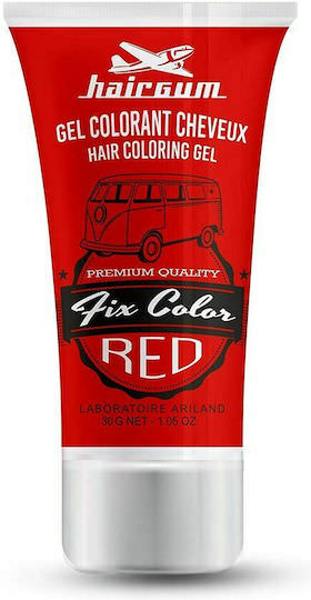 Hairgum Fix Color Προσωρινή Βαφή Μαλλιών Red 30ml - Image 1