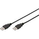 Digitus USB 2.0 Cable USB-A male - USB-A male Μαύρο 1m (AK-300101-010-S)