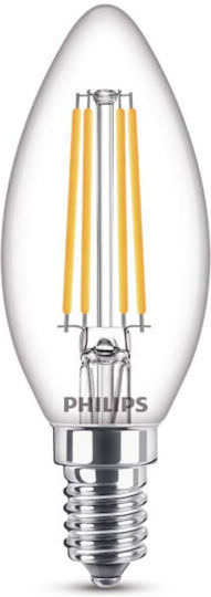 Philips Λάμπα LED 6.5W για Ντουί E14 και Σχήμα B35 Θερμό Λευκό 806lm - Image 1