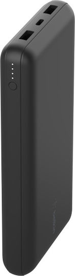 Belkin Boost Charge Power Bank 20000mAh με 2 Θύρες USB-A και Θύρα USB-C Μαύρο - Image 1