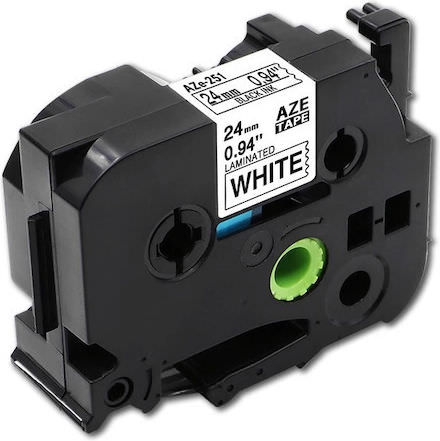 Brother Ταινία Ετικετογράφου 8m x 24mm σε Μαύρο Χρώμα - Image 1