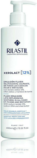 Rilastil Xerolact Fluid Emulsion Sodium Lactate 12% Ενυδατική Lotion Σώματος για Ξηρές & Ευαίσθητες Επιδερμίδες 400ml - Image 1