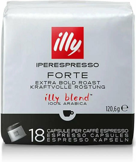Illy Κάψουλες Espresso Forte Συμβατές με Μηχανή Iperespresso 18caps - Image 1