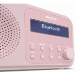 Sharp Tokyo Φορητό Ραδιόφωνο Επαναφορτιζόμενο DAB+ με Bluetooth και USB Ροζ - Image 4