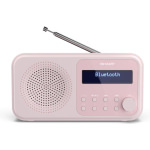 Sharp Tokyo Φορητό Ραδιόφωνο Επαναφορτιζόμενο DAB+ με Bluetooth και USB Ροζ